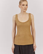 TEXTURED FITTED TOP |PAMELA