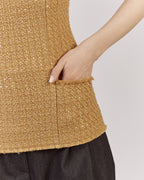 TEXTURED FITTED TOP |PAMELA