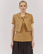 TEXTURED FITTED TOP |PAMELA