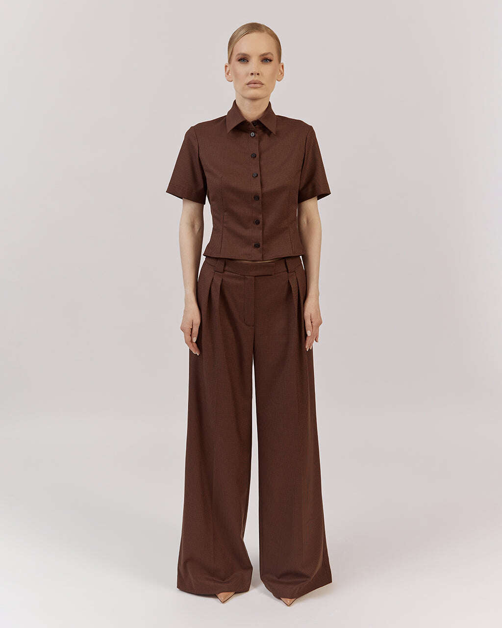 CROPPED SHIRT WITH SHORT SLEEVE |ELISA Nolo Store