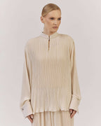 BLOUSE MADE FROM SHEER PLEATED FABRIC |LETIZIA Nolo Store