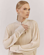 BLOUSE MADE FROM SHEER PLEATED FABRIC |LETIZIA Nolo Store
