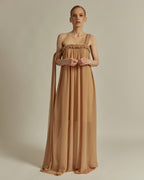 ROMANTIC MAXI DRESS WITH WIDE STRAPS |GLORIA