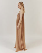 ROMANTIC MAXI DRESS WITH WIDE STRAPS |GLORIA