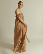 ROMANTIC MAXI DRESS WITH WIDE STRAPS |GLORIA