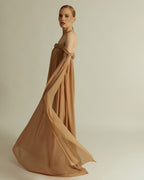 ROMANTIC MAXI DRESS WITH WIDE STRAPS |GLORIA