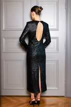 Midi garuma kleita ar fliteriem | ISIDORA