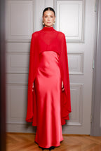 Maxi garuma satīna kleita|JADORE