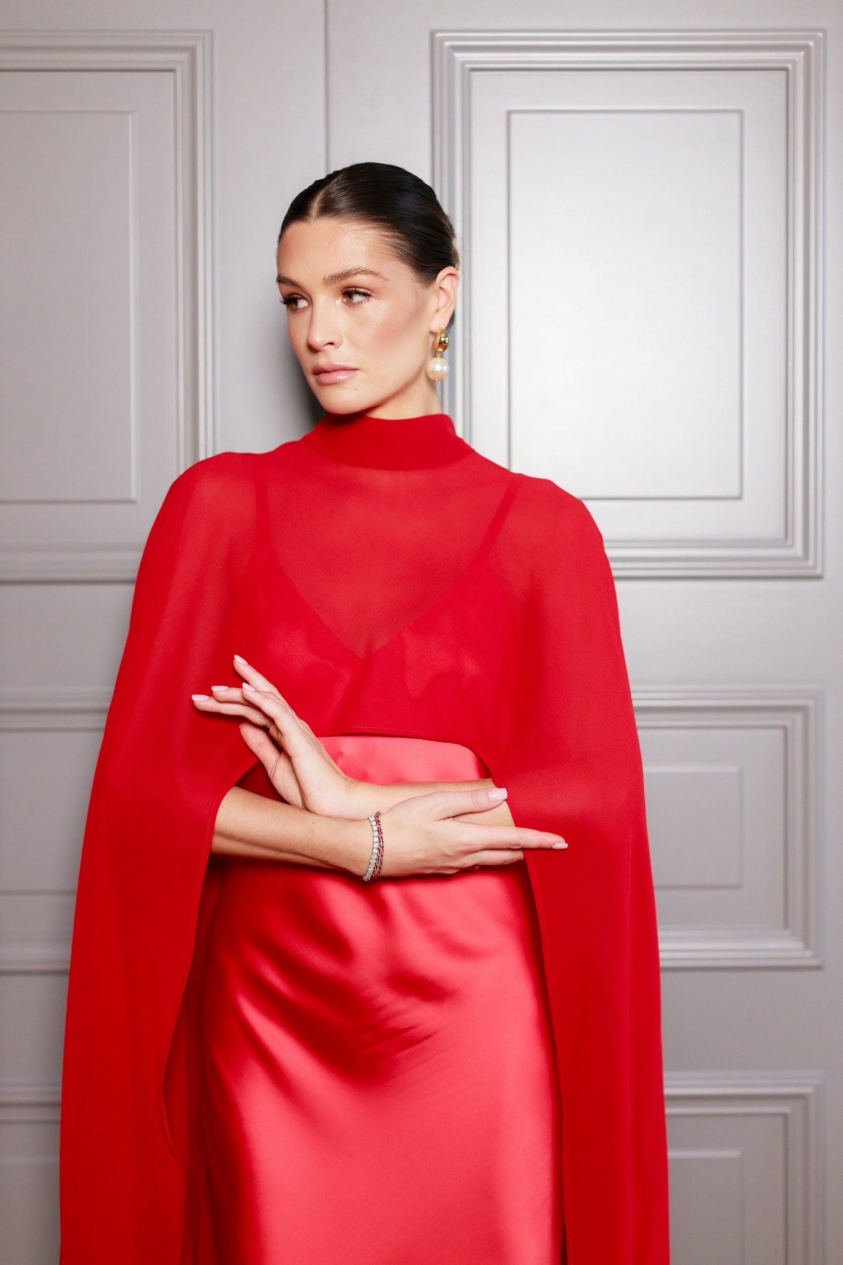 Maxi garuma satīna kleita|JADORE