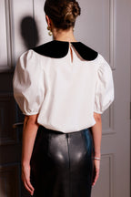 Pencil skirt with frill detail |LUIGIA