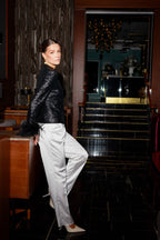 Cropped Sequin Jacket |KAROLINA