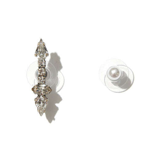 Glass Cut Stones And Pearl Earrings Nolo Store