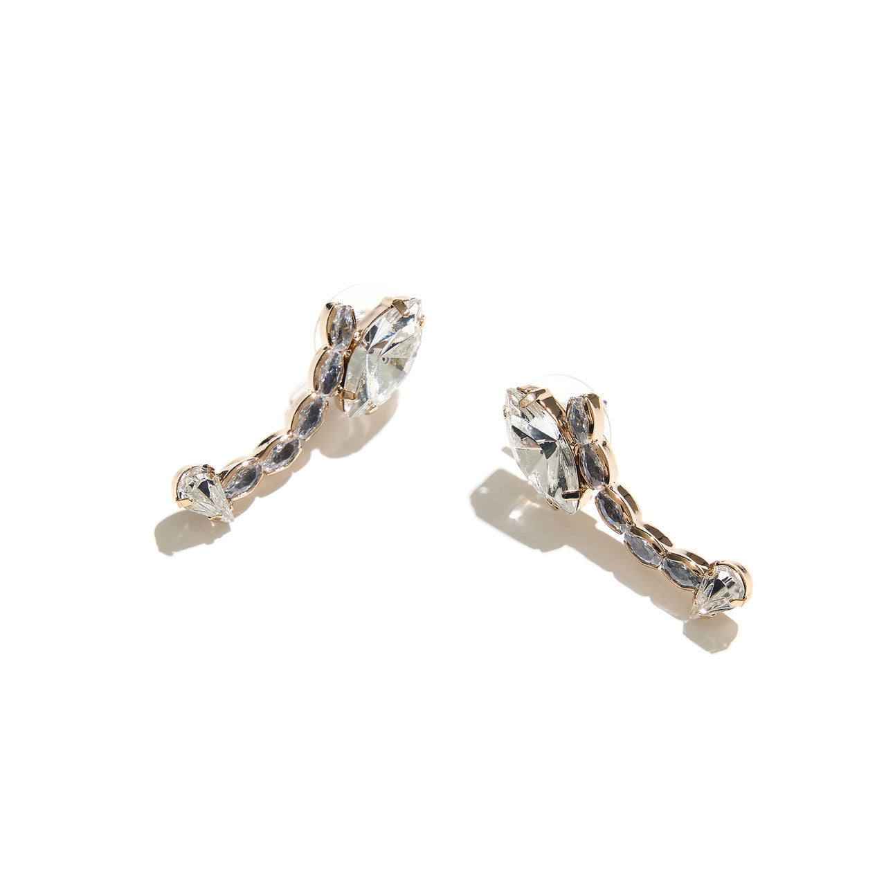 Stikla griezti akmeņi kristāla auskari