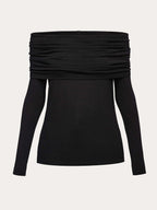 Black top with exposed shoulders | EYKA Nolo Store