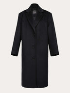 Elegant straight cut coat in black color | TEKERA Nolo Store