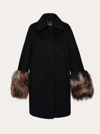 Elegant straight-cut coat in grey tones | HIDEKO Nolo Store