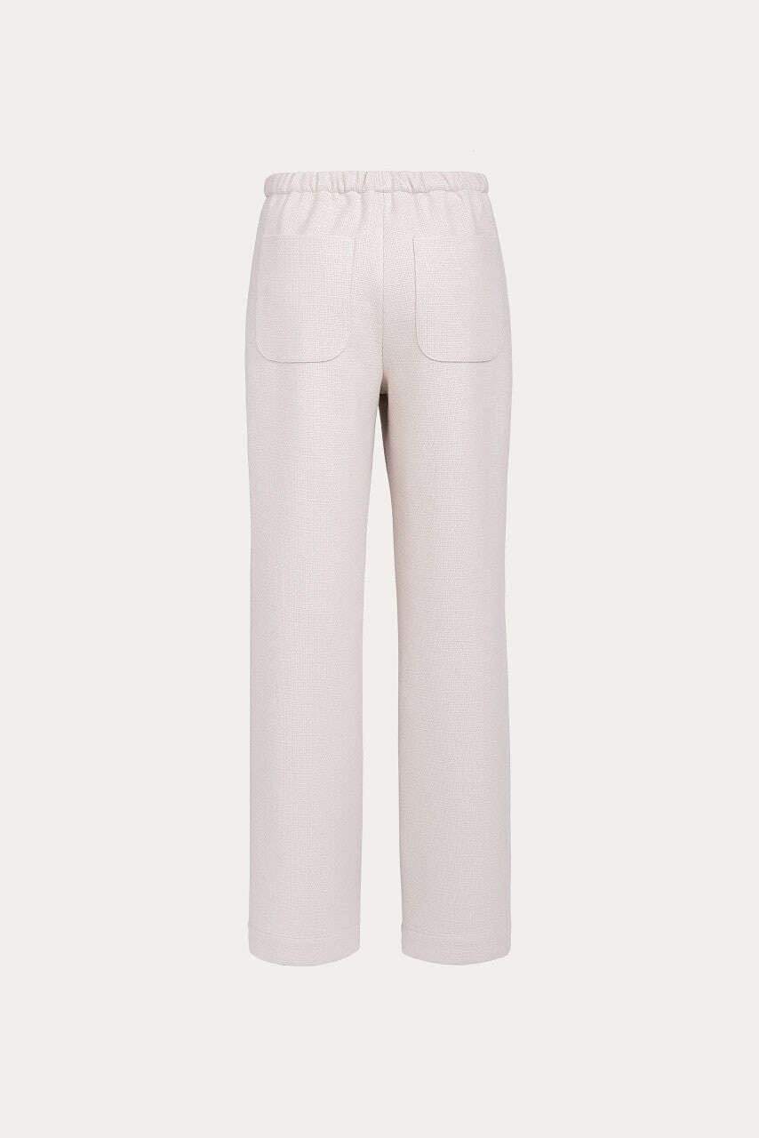 Cream-colored trousers with tweed texture | SHIG Nolo Store