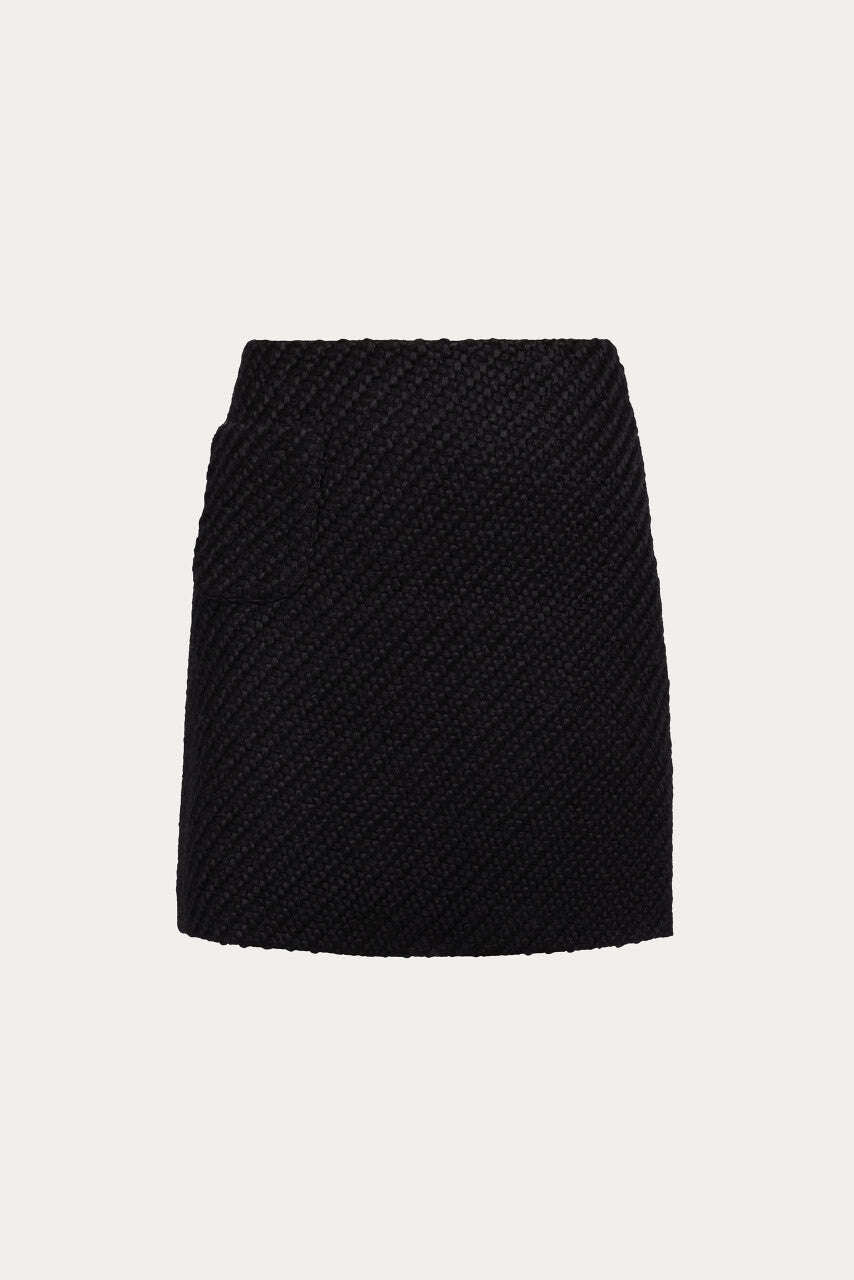 Black tweed mini skirt | UMEYA Nolo Store
