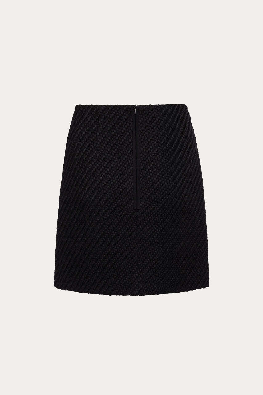 Black tweed mini skirt | UMEYA Nolo Store