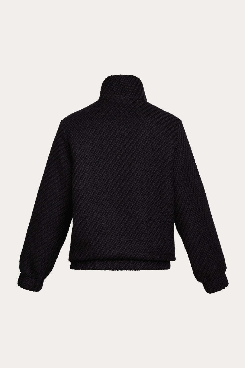 Black extended bomber jacket | SENGO Nolo Store