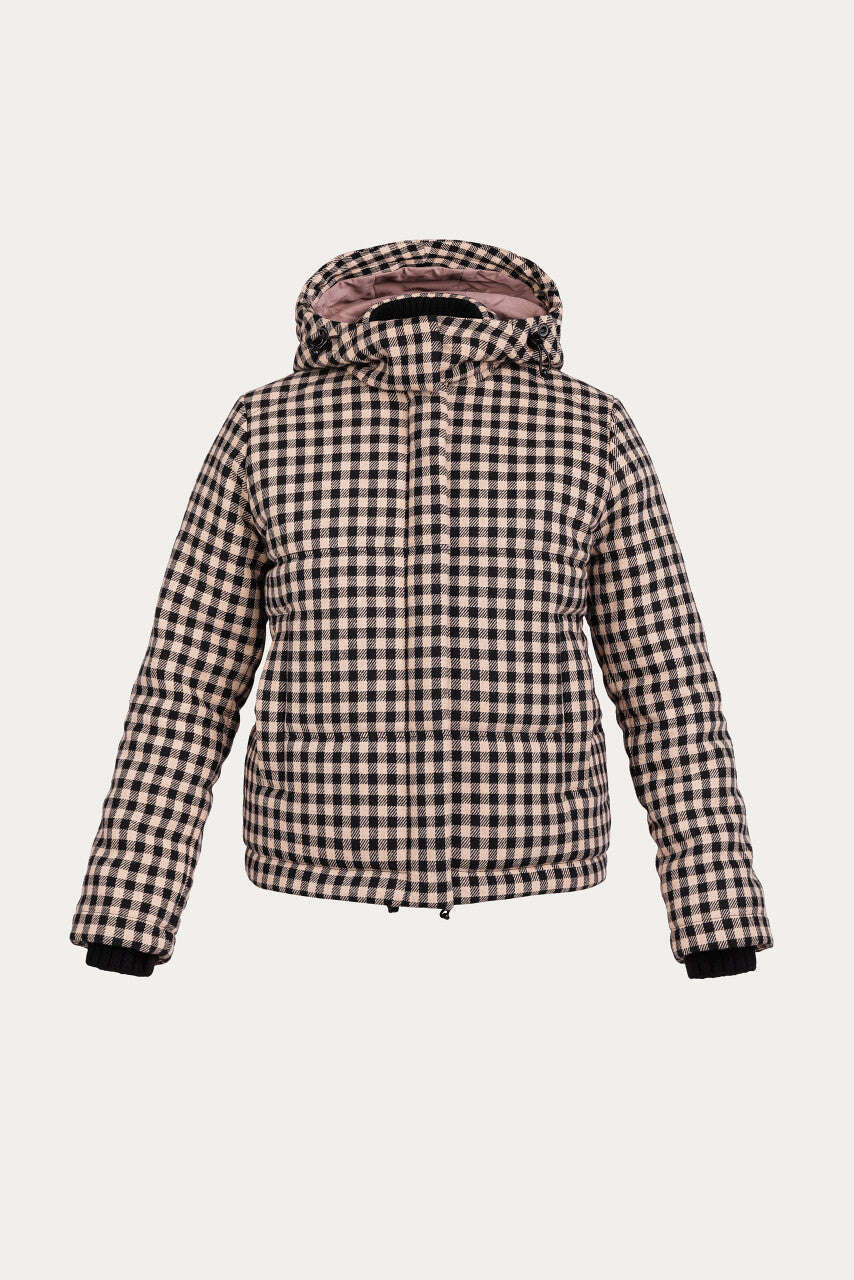 Speckled wool knitted short winter jacket | TEKESHI Nolo Store