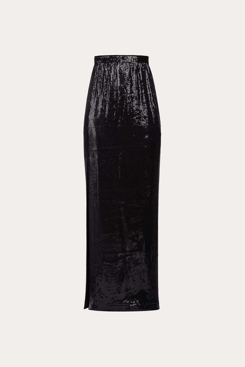 Black holiday filter long skirt with slit | YAIOI Nolo Store