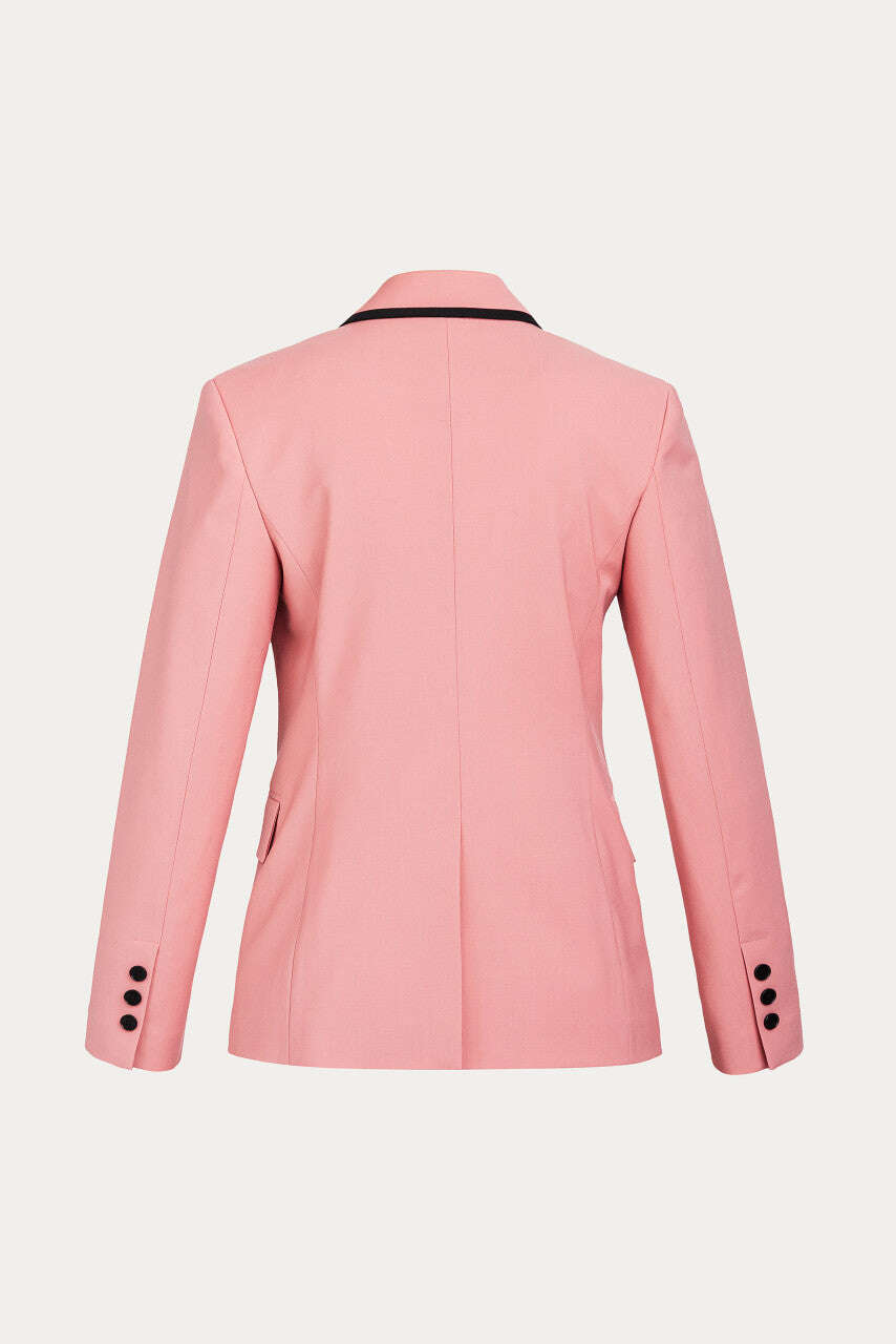 Classic rose-tone jacket with contrasting trim | ICHIRO Nolo Store
