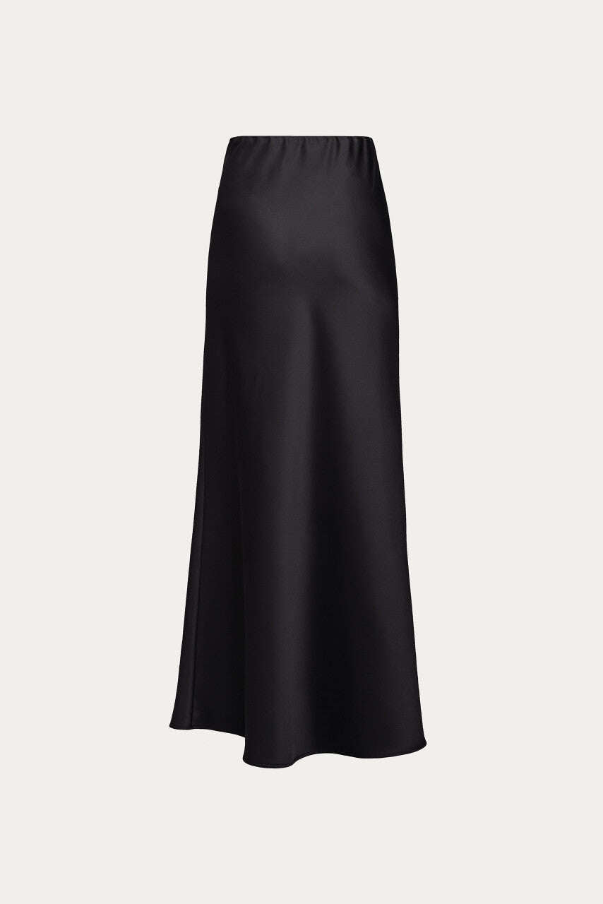 Silk satin skirt in black color | LUCIA Nolo Store