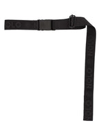 Black Adjustable Logo Ribbon Belt | ASTRA Nolo Store