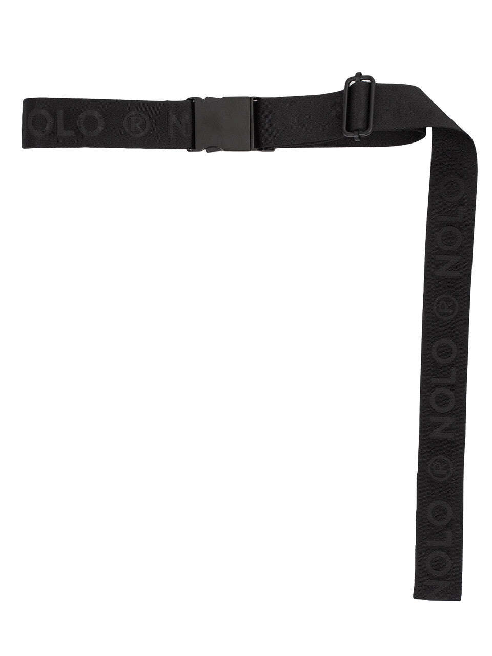 Black Adjustable Logo Ribbon Belt | ASTRA Nolo Store