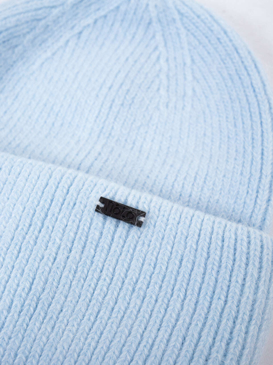 Sky Blue Knit Angora Wool Beanie Hat | YUKI Nolo Store