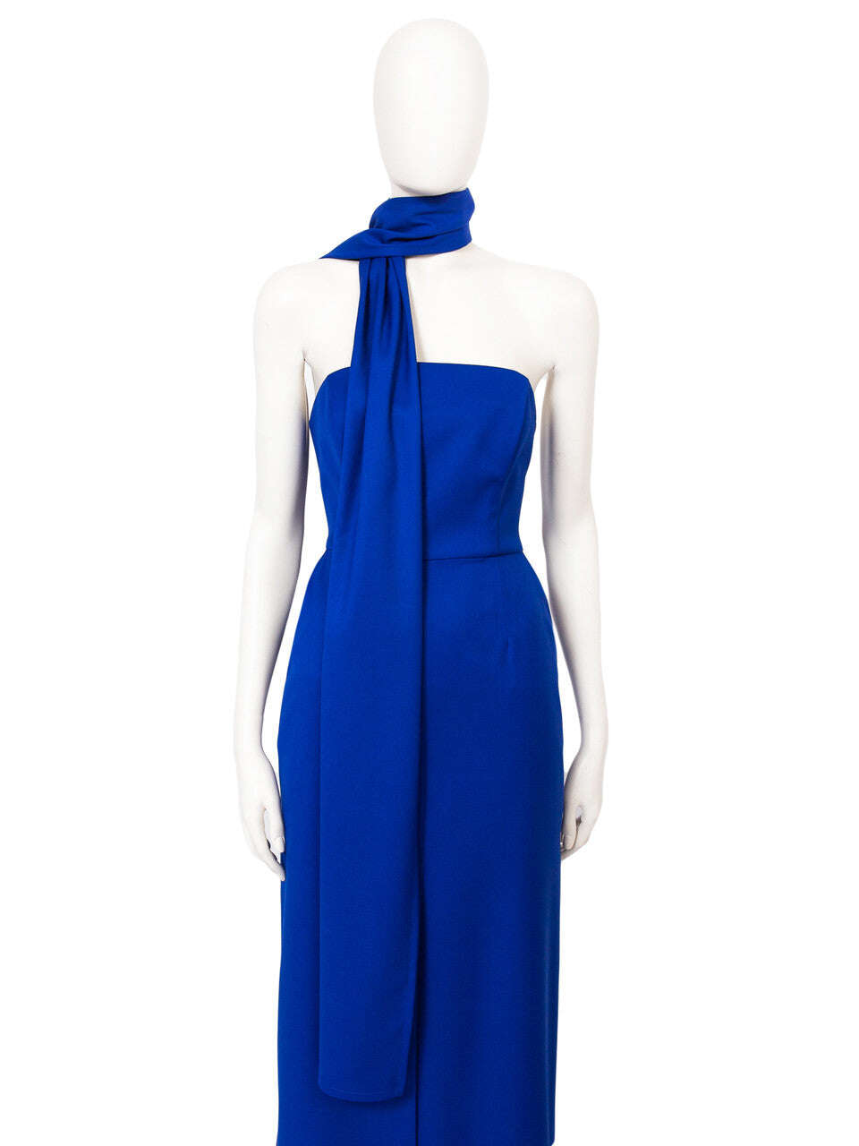 Cobalt Blue Long Viscose-Mix Scarf | KURA Nolo Store