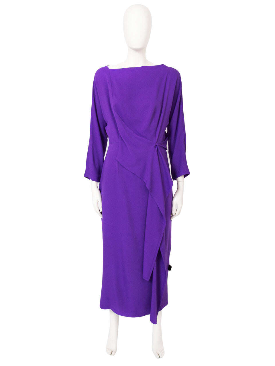 Violet Midi Dress With Frill Detail | NYOKO Nolo Store