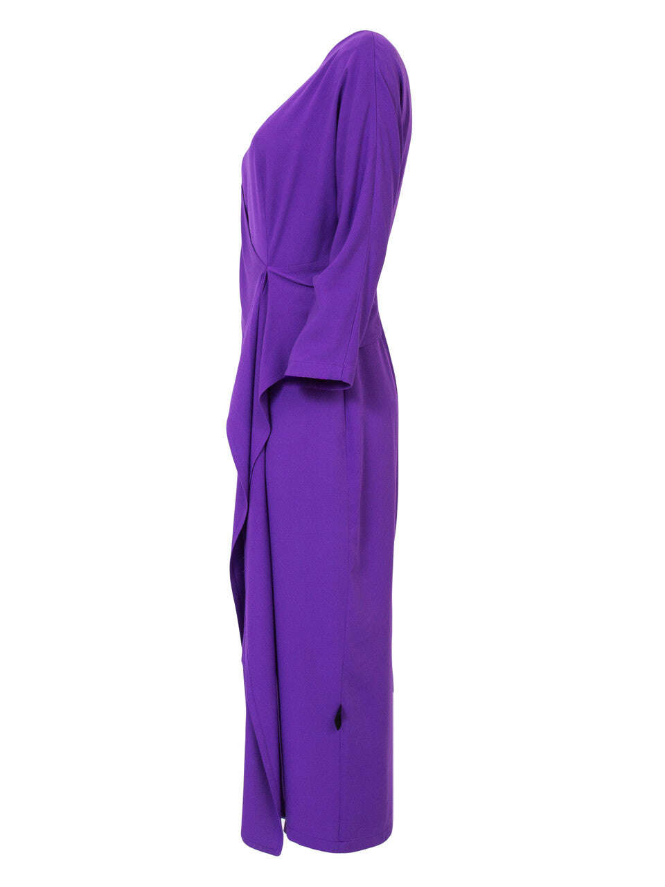 Violet Midi Dress With Frill Detail | NYOKO Nolo Store