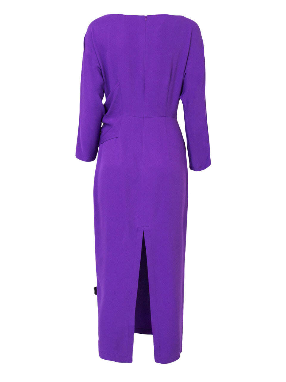 Violet Midi Dress With Frill Detail | NYOKO Nolo Store