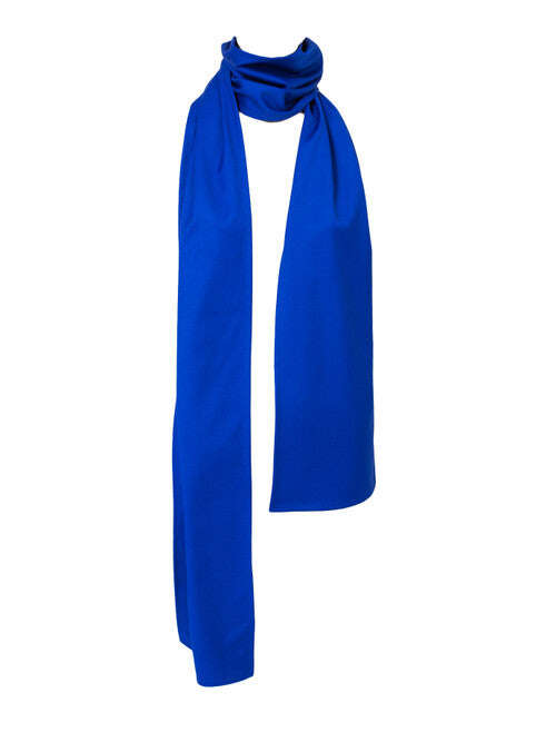 Cobalt Blue Long Viscose-Mix Scarf | KURA Nolo Store