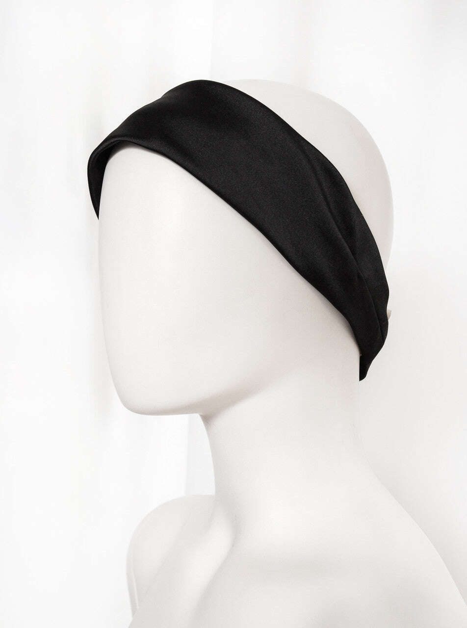Black Satin Headband Hair Accessory | HIMARI Nolo Store