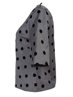 Gray Polka-Dot Short Sleeve Top | MIYUO Nolo Store