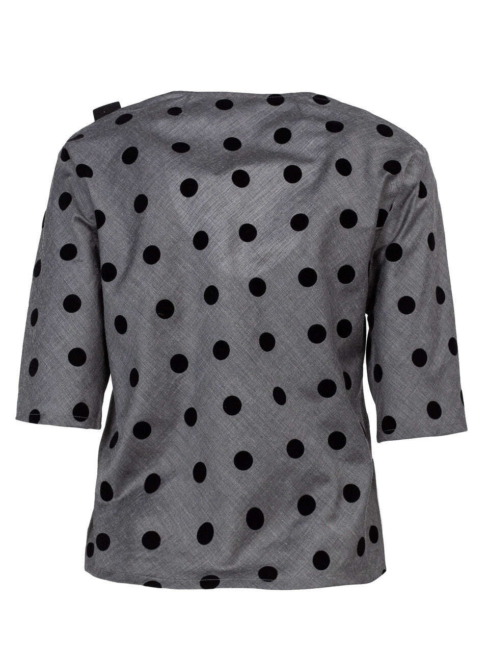Gray Polka-Dot Short Sleeve Top | MIYUO Nolo Store
