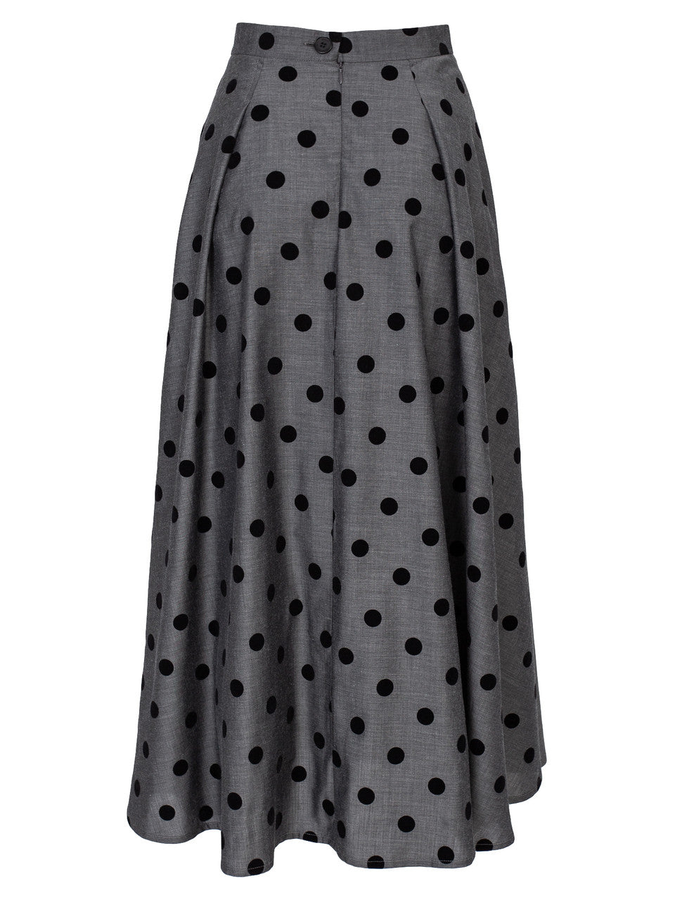 【BAON】Kyotoru Banding Dot Midi Skirt Womens Black Midi circle Skirt 3314 – XiaoLizi
