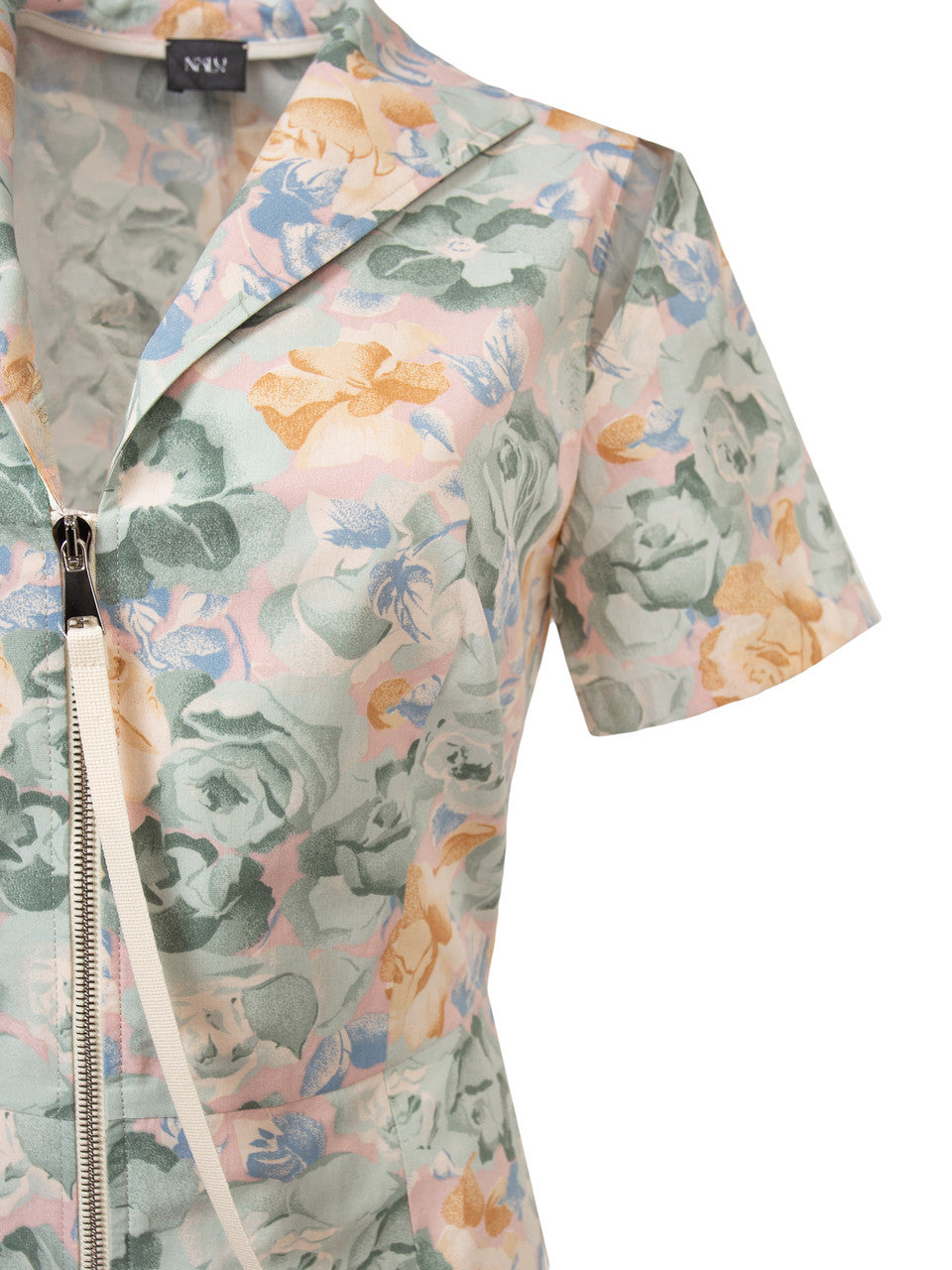 Midi kleita ar ziedu apdruku ar rāvējslēdzēju priekšpusē | HARO