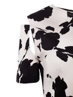 Abstract Printed Classic Tailored Under Knee-Length Pencil Dress | YASU Nolo Store