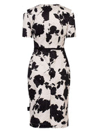 Abstract Printed Classic Tailored Knee-Length Pencil Dress | YASU Nolo Store