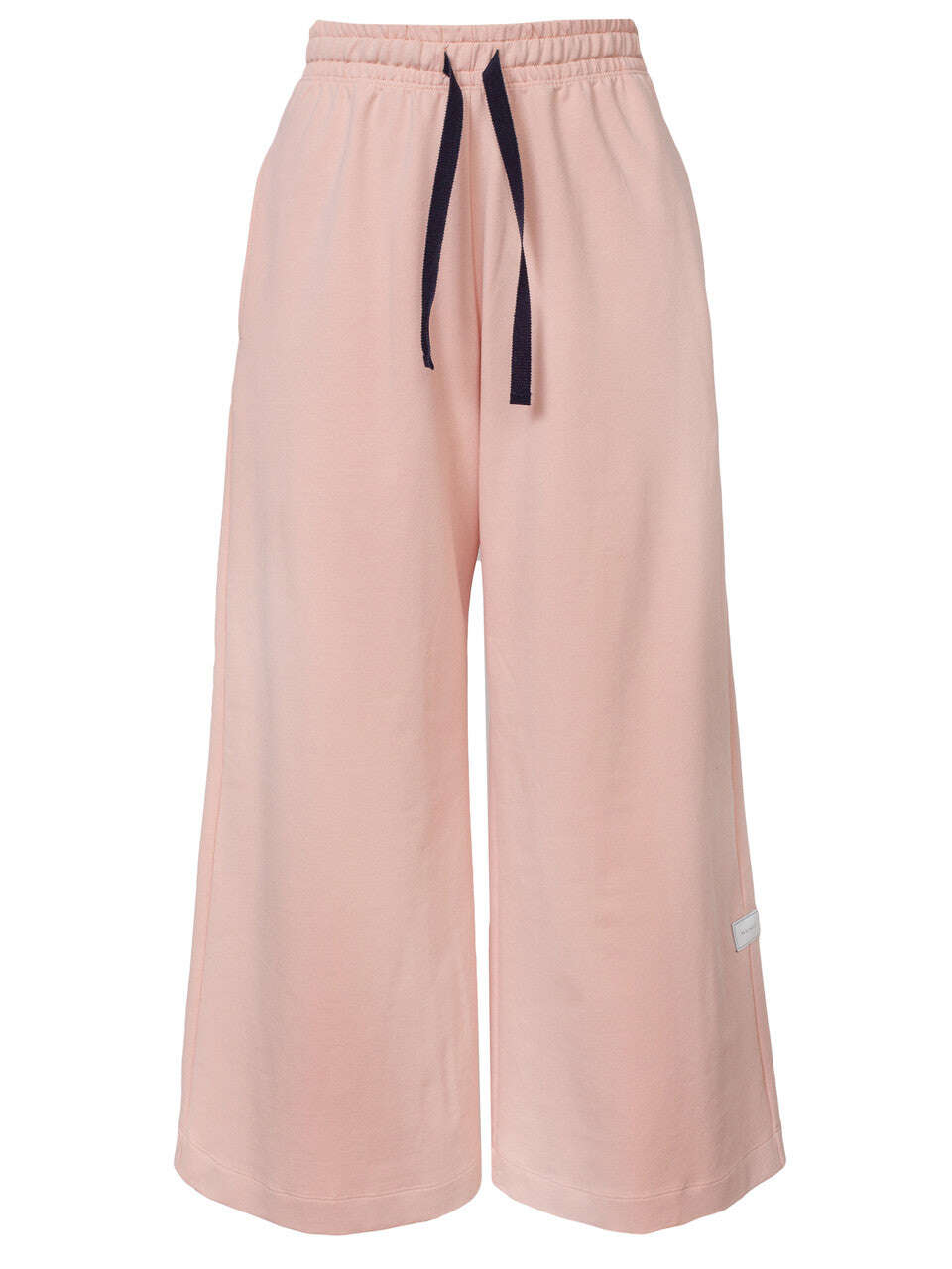 Peach Cotton Sweat Wide Leg Crop Track Pants | MELAHO Nolo Store
