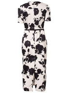 Abstract Printed Classic Tailored Under Knee-Length Pencil Dress | YASU Nolo Store