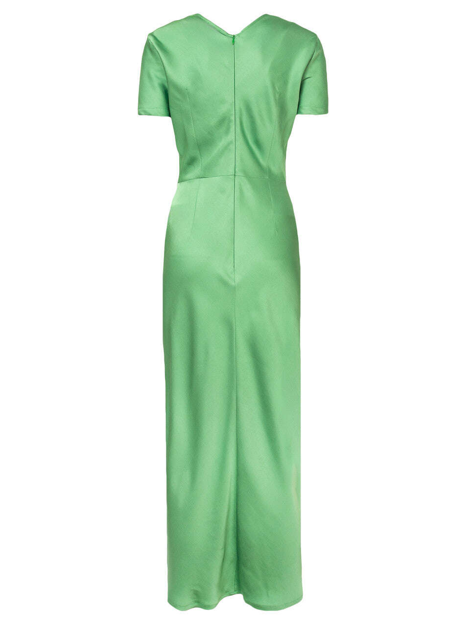 Green Satin Viscose Midi Tee Dress | REIKA Nolo Store