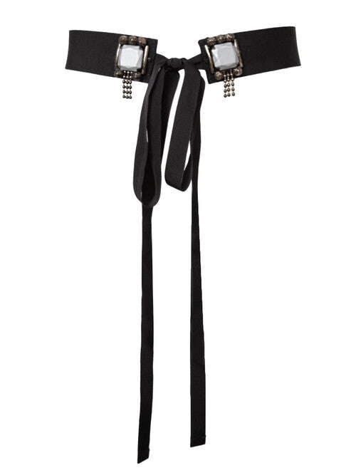 Black One Size Embelishment Belt | ROSETTE Nolo Store