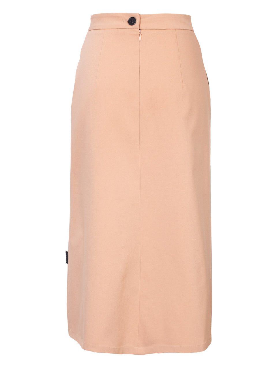 Nude High-Rise A-line Midi Skirt | ARISA – Nolo Store