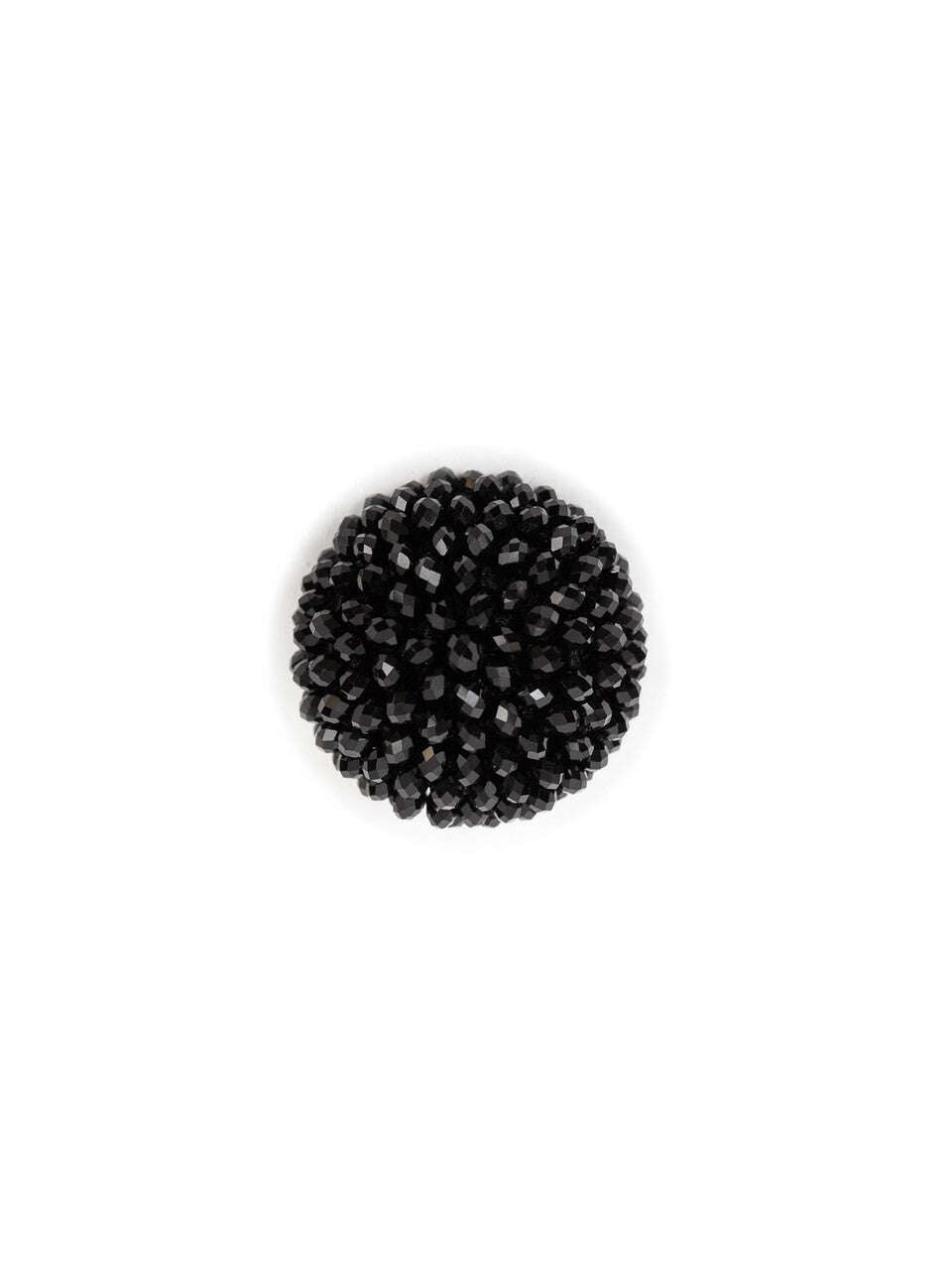 Black Beaded Crystal Brooch | PEDRERIA Nolo Store