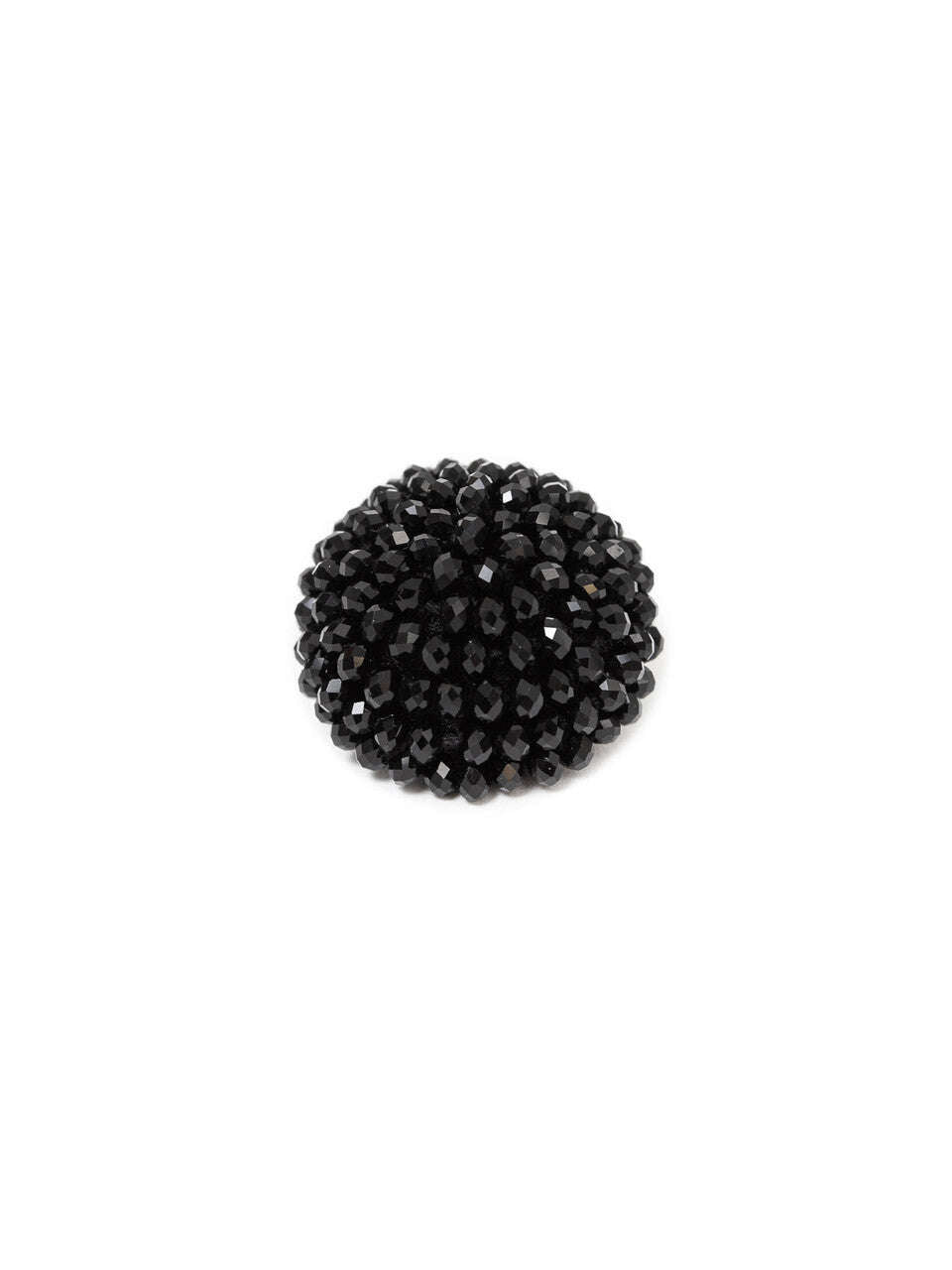 Black Beaded Crystal Brooch | PEDRERIA Nolo Store